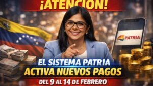 ATENCIÓN: el Sistema Patria activa nuevos pagos del 9 al 14 de febrero