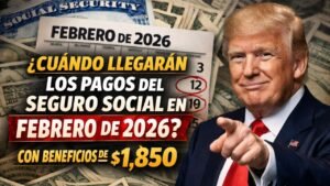 Cuándo llegarán los pagos del Seguro Social en febrero de 2026 con beneficios de hasta $1,850