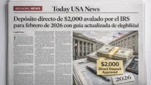 Depósito directo de $2,000 avalado por el IRS para febrero de 2026 con guía actualizada de elegibilidad