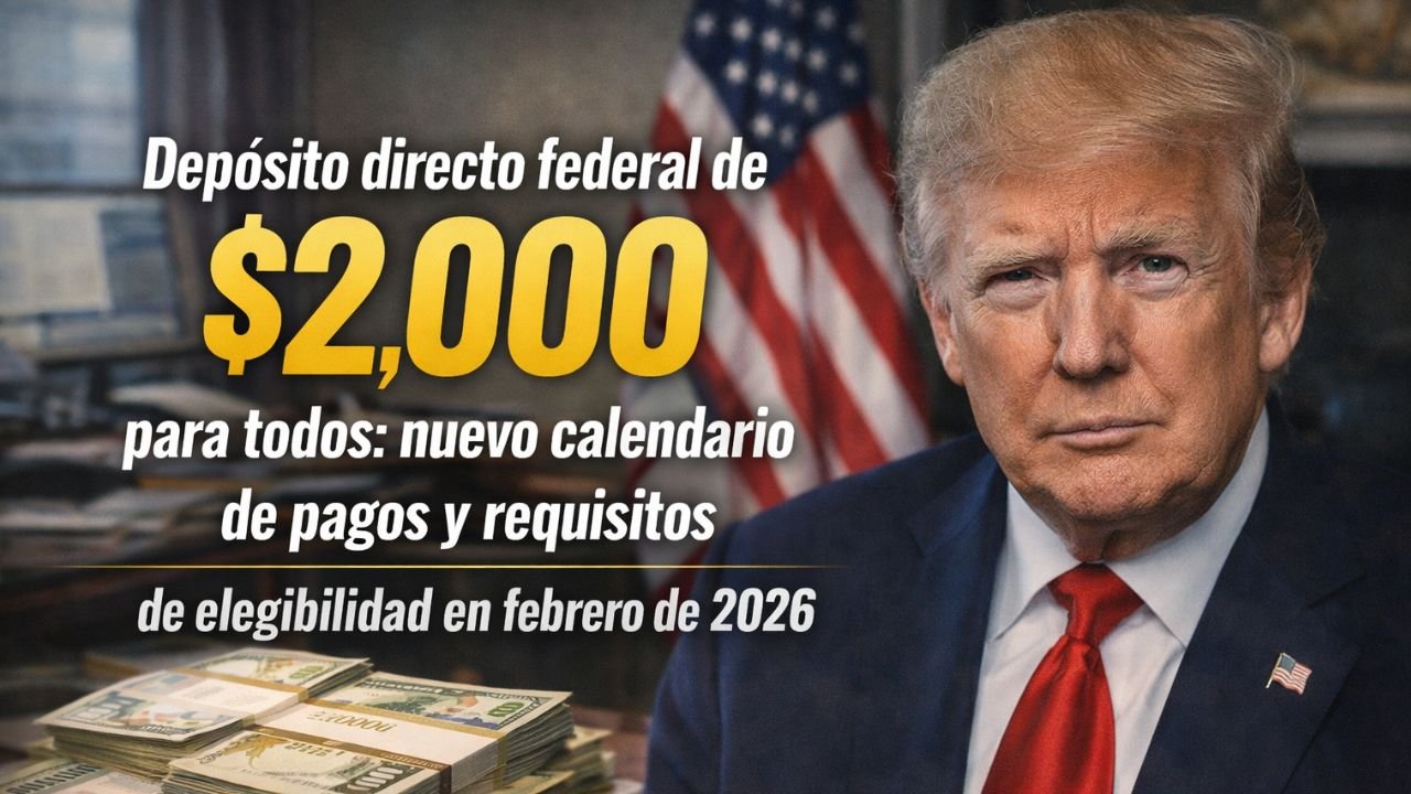 Depósito directo federal de $2,000 para todos: nuevo calendario de pagos y requisitos de elegibilidad en febrero de 2026