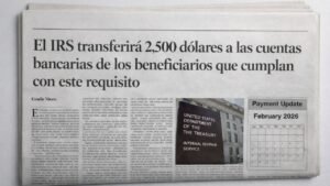El IRS transferirá 2,500 dólares a las cuentas bancarias de los beneficiarios que cumplan con este requisito