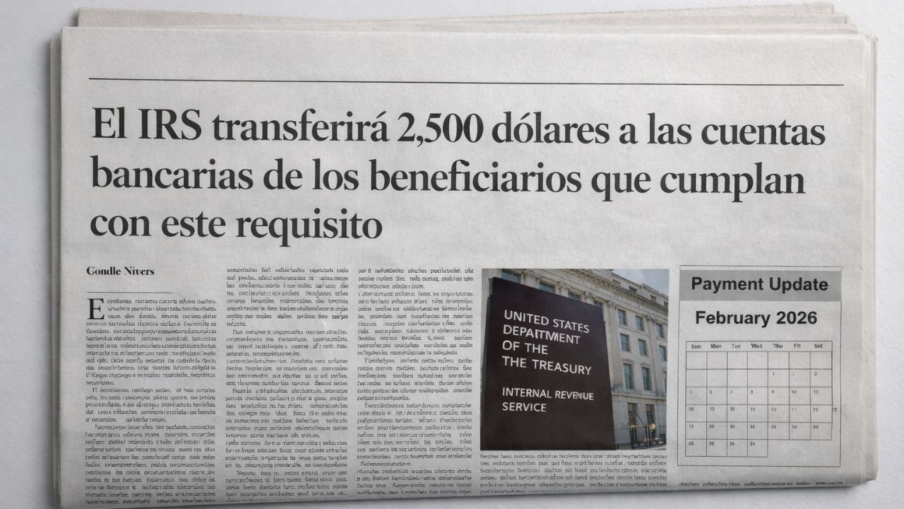 El IRS transferirá 2,500 dólares a las cuentas bancarias de los beneficiarios que cumplan con este requisito