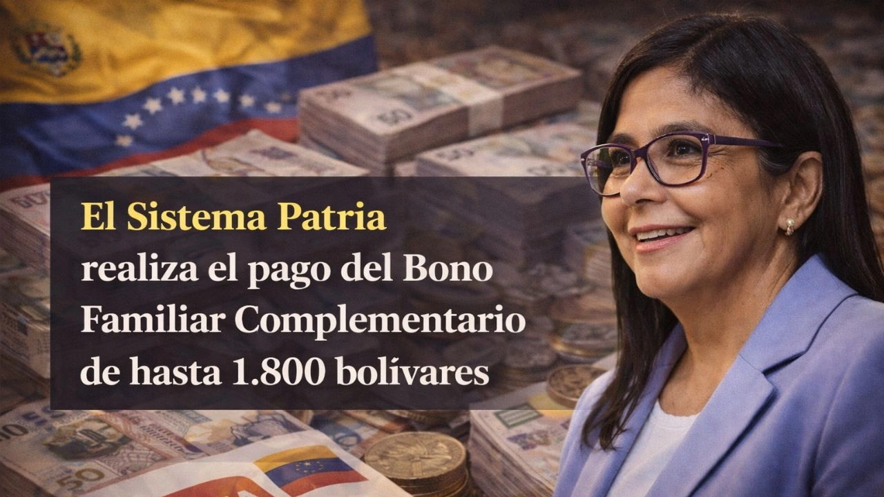 El Sistema Patria realiza el pago del Bono Familiar Complementario de hasta 1.800 bolívares