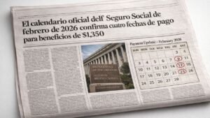 El calendario oficial del Seguro Social de febrero de 2026 confirma cuatro fechas de pago para beneficios de $1,350