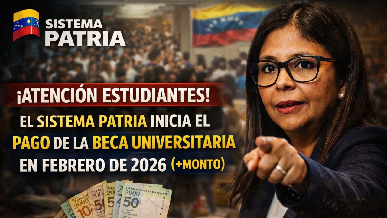 ¡Atención estudiantes! El Sistema Patria inicia el pago de la Beca Universitaria en febrero de 2026 (+monto)